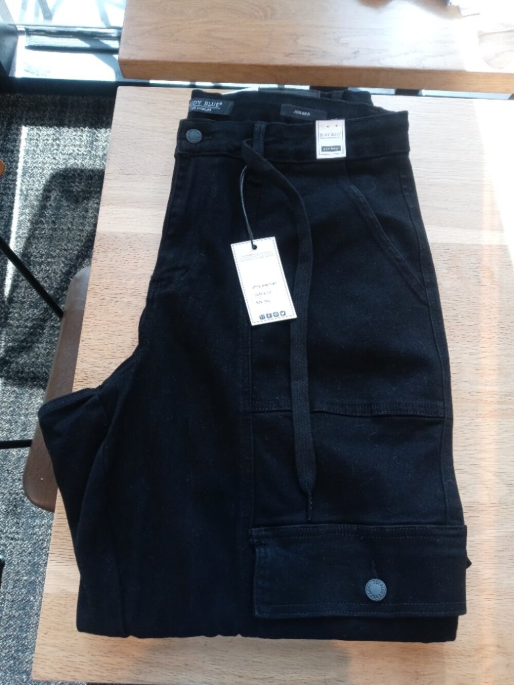 NWT JUDY BLUE plus jogger denim pants in black (18W) - Picture 4 of 15
